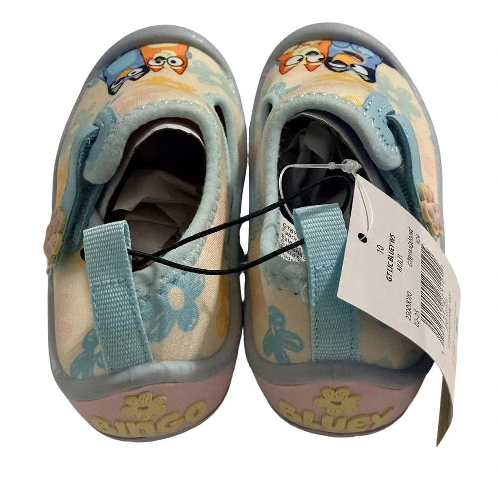 Ground Up Water Shoes Girls 10 Multi Bluey Bingo Floral Slip On GTBY44GU009E‎